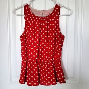 New Red Polka Dot Blouse